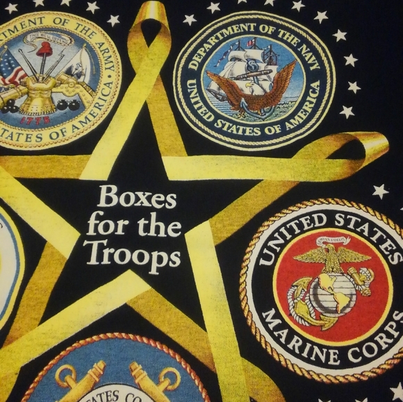 🔥 Buckeye Boxes For The Troops Shirt Large Vtg 2004 Ohio Navy Air Force Army - Picture 7 of 8